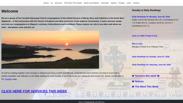 Screenshot of the Episcopal Church Of St Mary The Virgin website