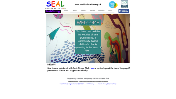 Screenshot of the Seal Dunfermline website