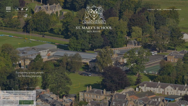 Screenshot of the St Mary's School, Melrose website