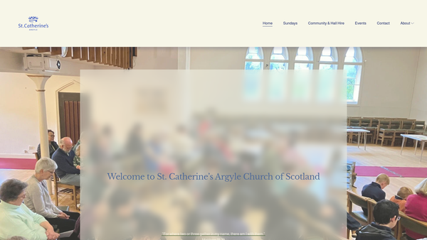 Screenshot of the St Catherine's Argyle Parish Church of Scotland Edinburgh website