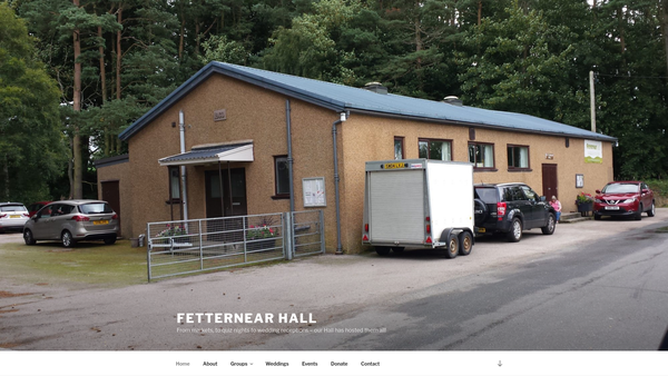 Screenshot of the Fetternear Hall Trust website