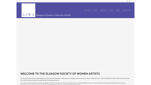 Screenshot of the Glasgow Society Of Women Artists website