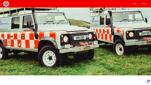 Screenshot of the Tweed Valley Mountain Rescue Team website