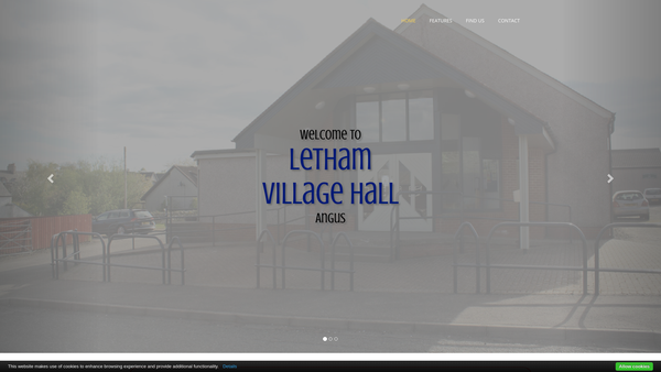 Screenshot of the Letham (Angus) New Hall Trust website