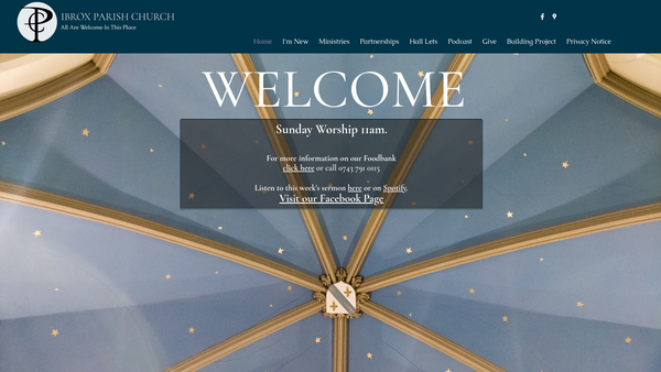 Screenshot of the Ibrox Parish Church of Scotland, Glasgow website