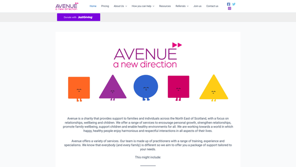 Screenshot of the Avenue Confidential website