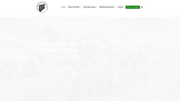 Screenshot of the Caithness Agricultural Society website