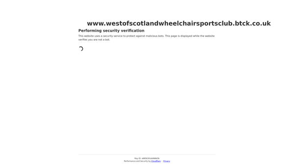 Screenshot of the West Of Scotland Wheelchair Sports Club website