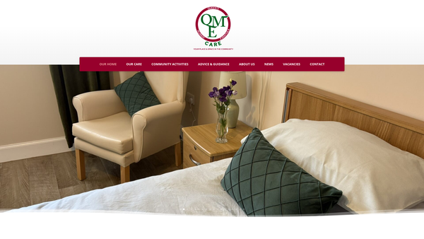 Screenshot of the Queen's House (Kelso) Limited website