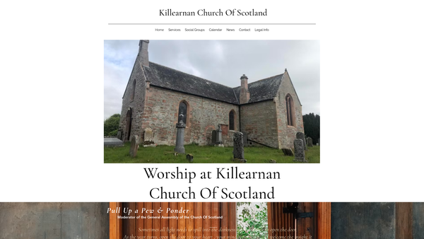 Screenshot of the Killearnan Parish Church Of Scotland website
