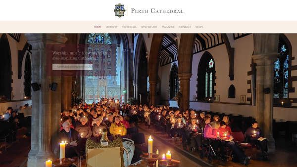 Screenshot of the St Ninian's Cathedral website