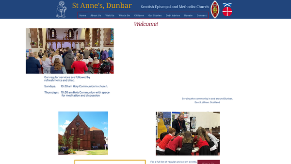 Screenshot of the St. Anne's Episcopal Church: Dunbar website