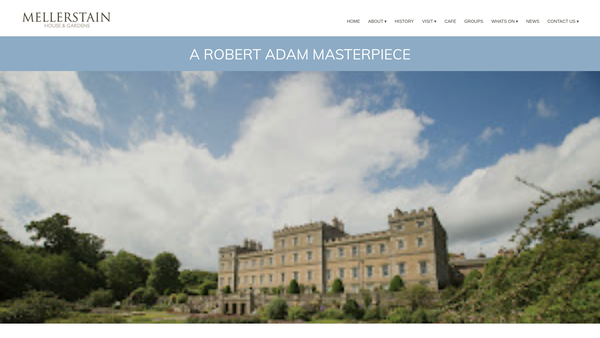 Screenshot of the Mellerstain Trust website