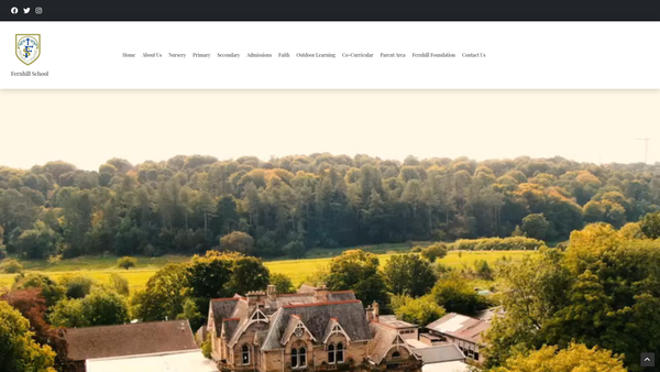 Screenshot of the Fernhill School Ltd website