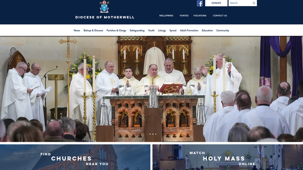 Screenshot of the RC Diocese Of Motherwell website