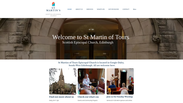 Screenshot of the St Martins Episcopal Church: Edinburgh website
