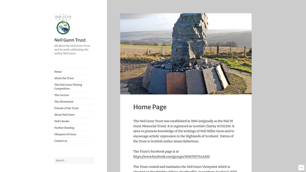 Screenshot of the Neil Gunn Trust website