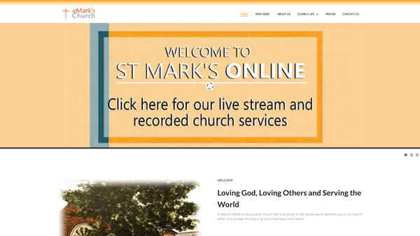Screenshot of the St Marks Church of Scotland (Oldhall): Paisley website