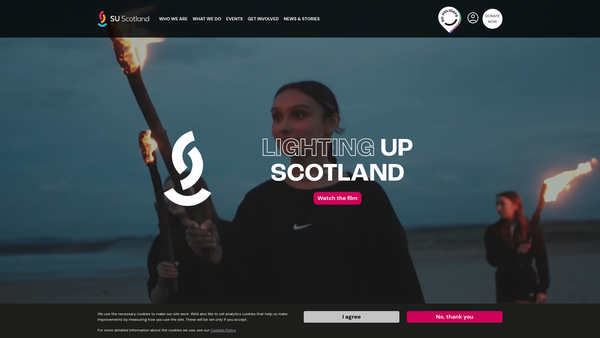 Screenshot of the Scripture Union Scotland website