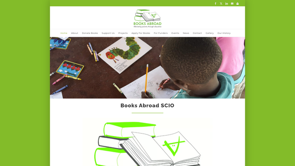 Screenshot of the Books Abroad website