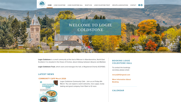 Screenshot of the Logie Coldstone Trust website
