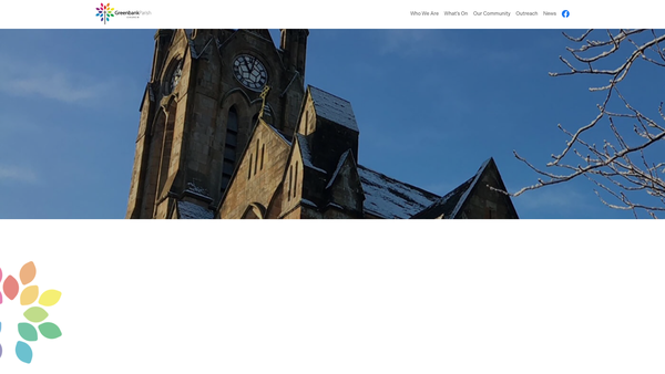 Screenshot of the Greenbank Parish Church Of Scotland website