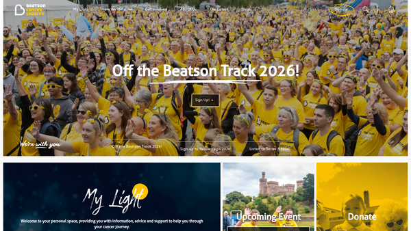 Screenshot of the Beatson Oncology Centre Fund website