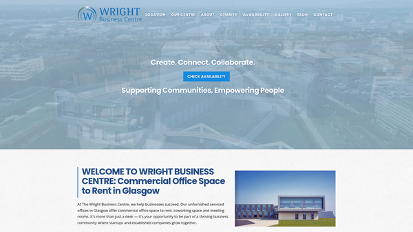 Screenshot of the Gem Workspaces Limited website