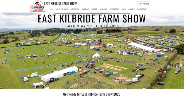 Screenshot of the East Kilbride Open Cattle Show Society website