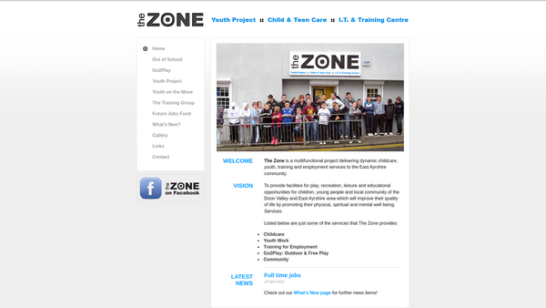 Screenshot of the The Zone Initiative Limited website