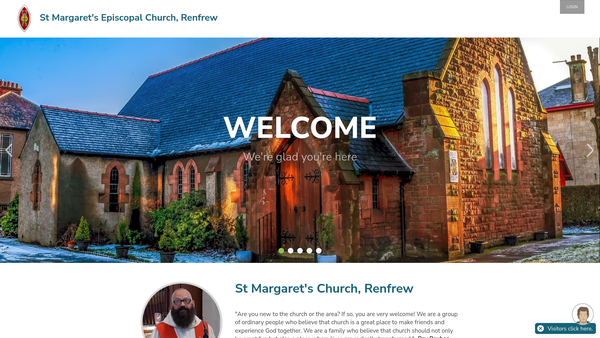Screenshot of the St Margarets Episcopal Church Renfrew: Renfrew website