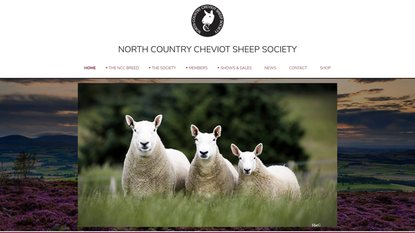 Screenshot of the North Country Cheviot Sheep Society website