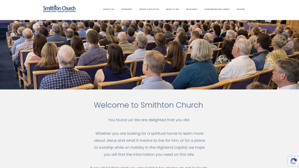 Screenshot of the Smithton & Culloden Free Church website