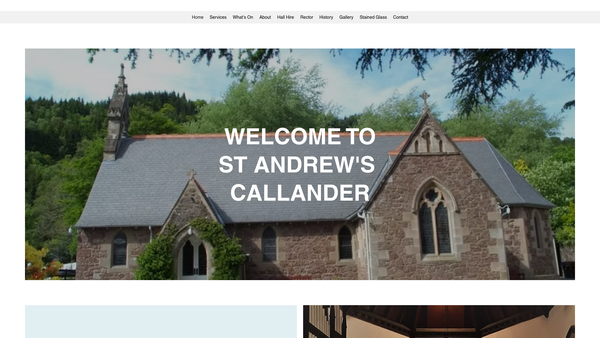Screenshot of the St Andrews Episcopal Church: Callander website