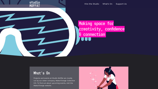 Screenshot of the Studio Moffat website