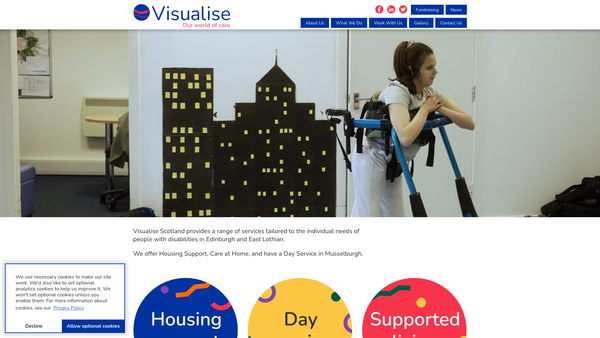 Screenshot of the Visualise Scotland website