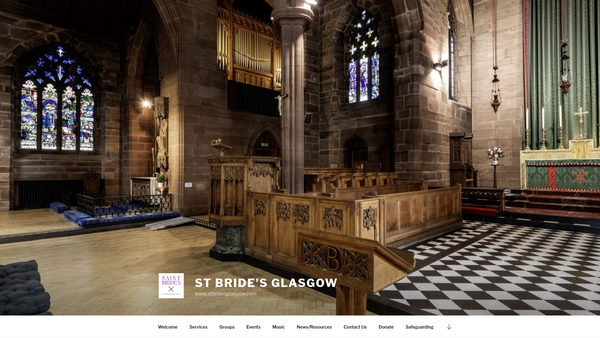Screenshot of the St Brides Episcopal Church: Glasgow website