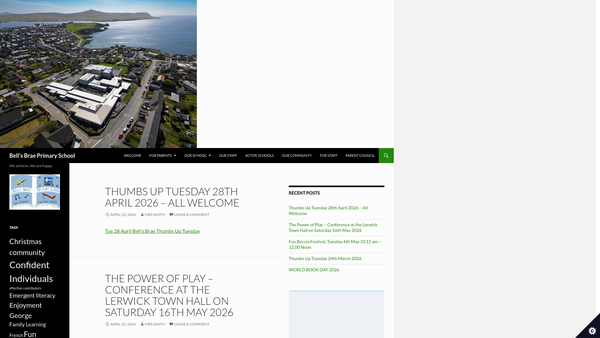 Screenshot of the Bells Brae Primary School Fund website