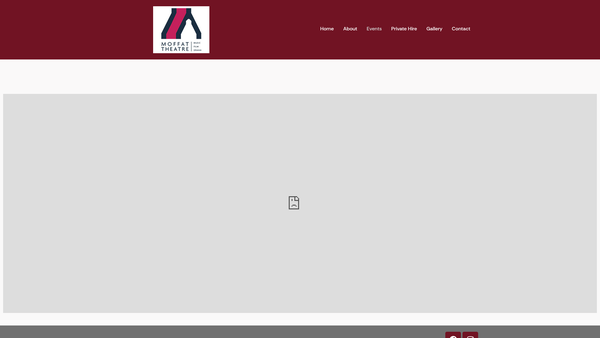 Screenshot of the Moffat Theatre Trust [SCIO] website