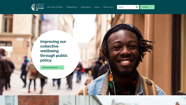 Screenshot of the Carnegie United Kingdom Trust website