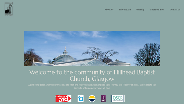 Screenshot of the Hillhead Baptist Church website