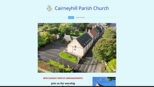 Screenshot of the Cairneyhill Parish Church Of Scotland website