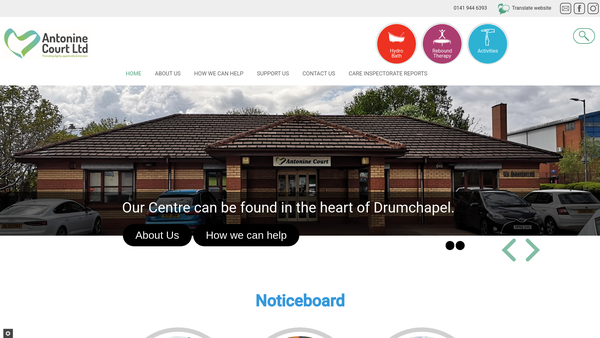 Screenshot of the Antonine Court Ltd website