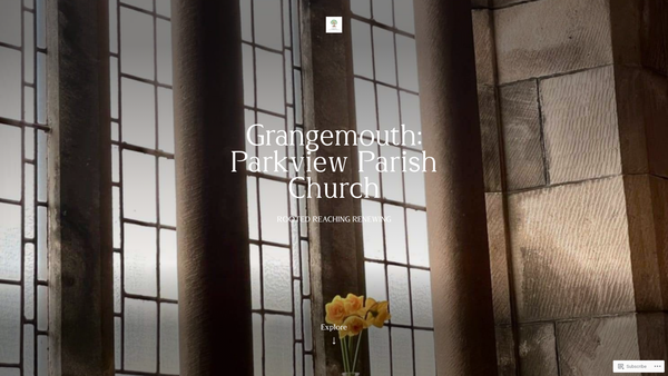 Screenshot of the Grangemouth Parkview Parish Church of Scotland website