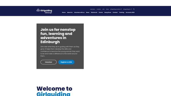 Screenshot of the City Of Edinburgh Guides Association website