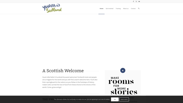 Screenshot of the Youth With A Mission (Scotland) Ltd website