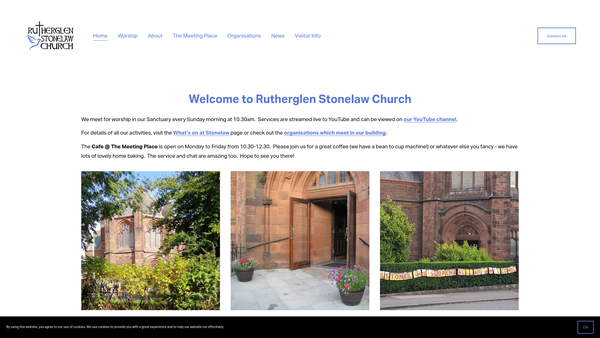 Screenshot of the Stonelaw Parish Church of Scotland, Rutherglen website