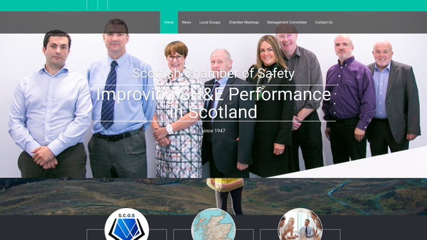Screenshot of the Scottish Chamber Of Safety website