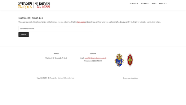 Screenshot of the St James Episcopal Church Cruden: Cruden Bay website
