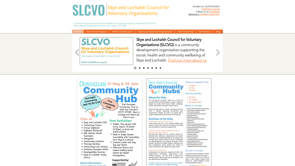 Screenshot of the Skye & Lochalsh Council For Voluntary Organisations website